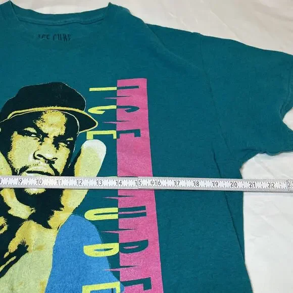 Ice Cube Graphic T Shirt Mens Large Green Hip Hop Streetwear - Picture 3 of 5